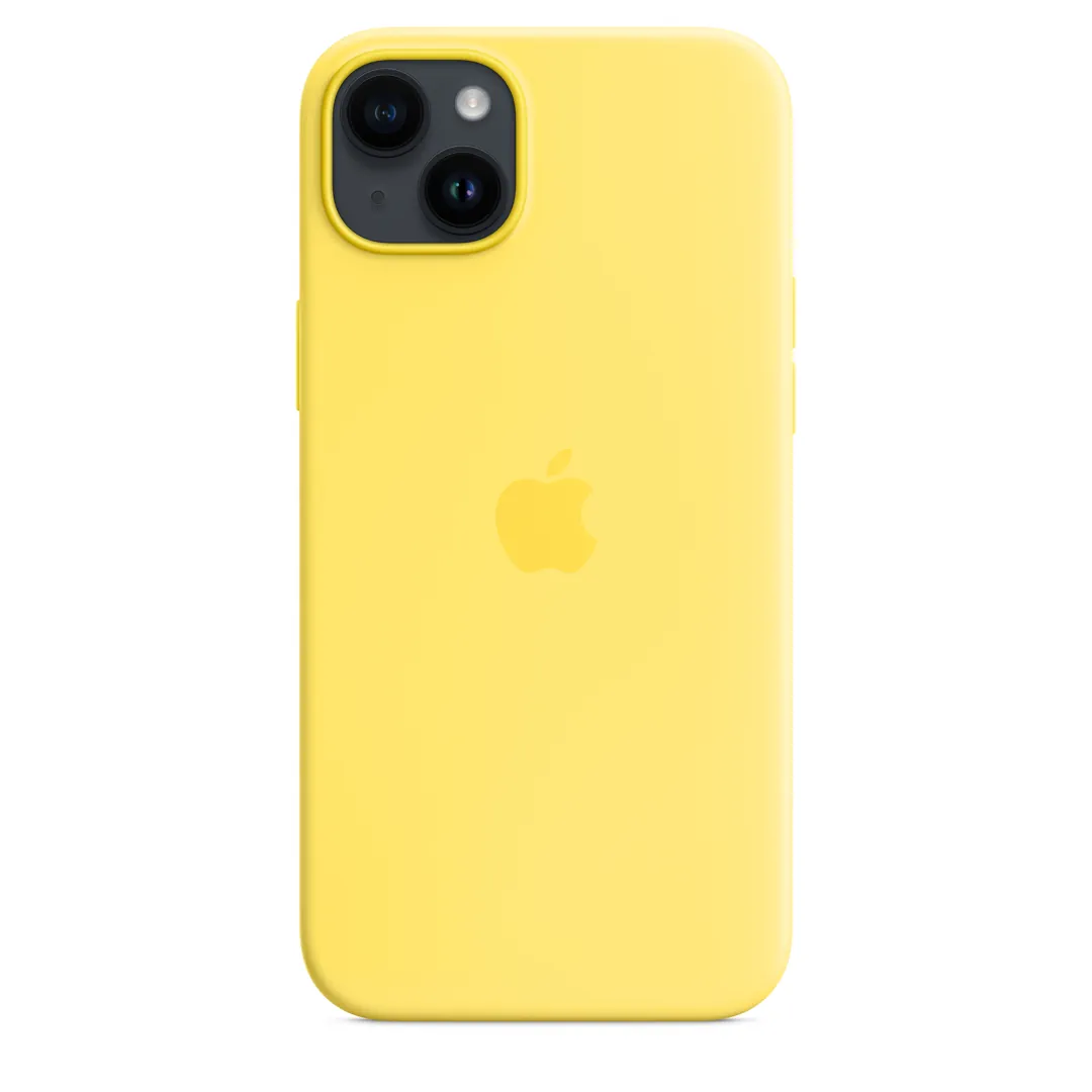 Apple iPhone 14 Plus Silikon Case mit MagSafe - Kanariengelb