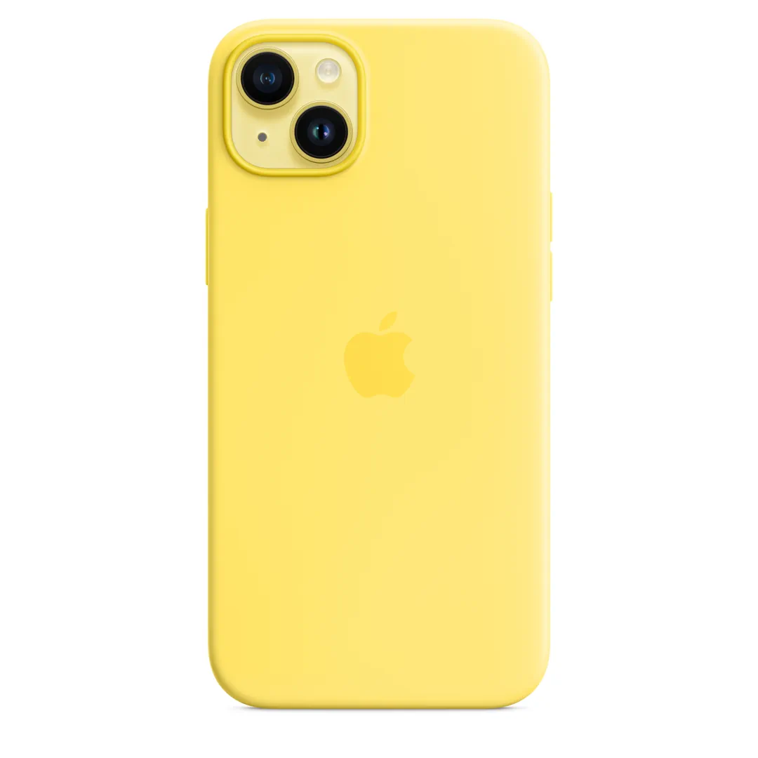 Apple iPhone 14 Plus Silikon Case mit MagSafe - Kanariengelb