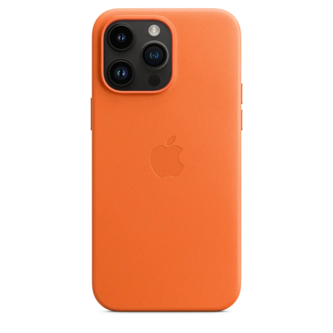 Apple iPhone 14 Pro Max Leder Case mit MagSafe - Orange