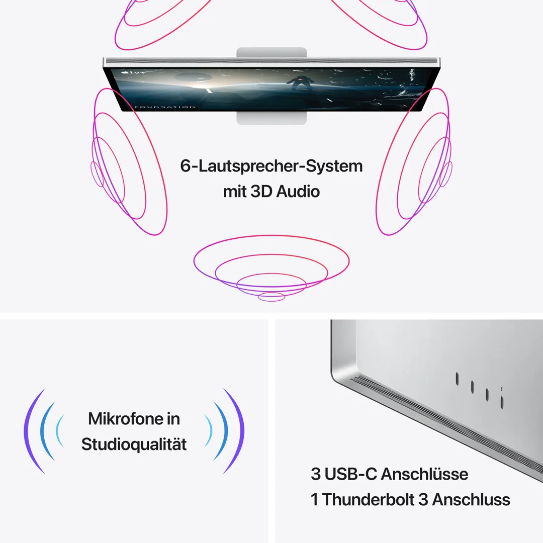 Apple Studio Display 27" 5K Nanotexturglas - neigungsverstellbarer Standfuß