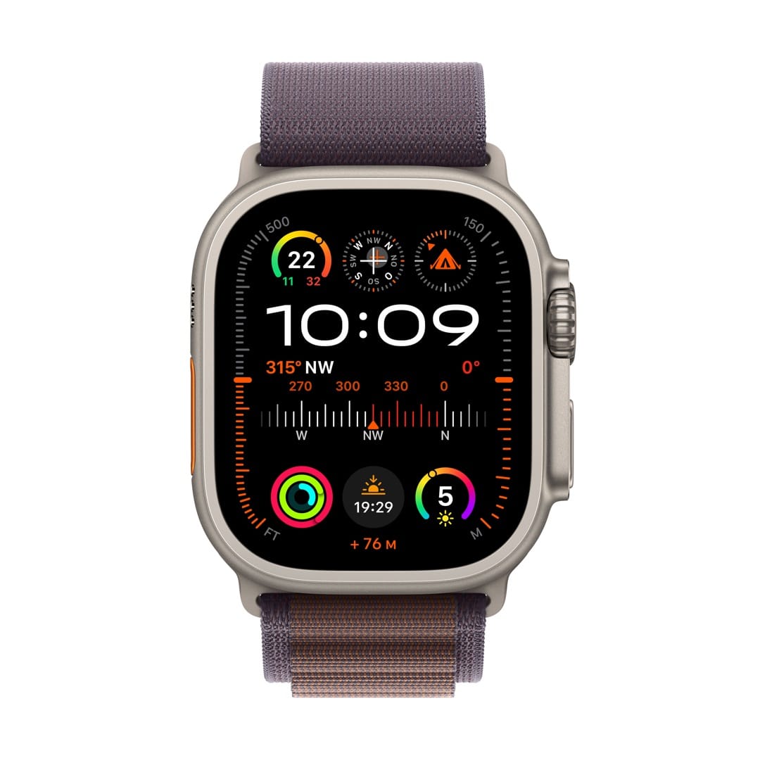 Apple Watch Ultra 2 GPS + Cellular, 49mm Titanium Case mit Alpine Loop indigo - medium