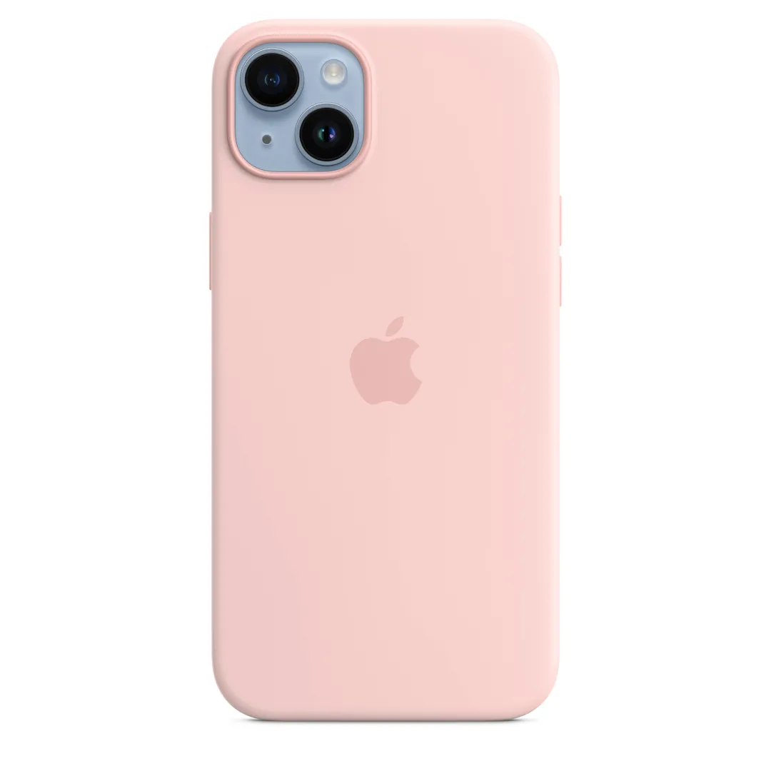 Apple iPhone 14 Plus Silikon Case mit MagSafe - Kalkrosa